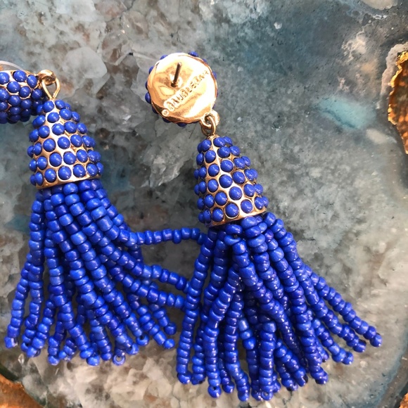BaubleBar Mini Piñata Tassel Earrings Cobalt Blue - Picture 5 of 6